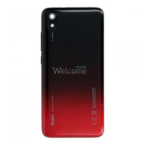 Задня кришка Xiaomi Redmi 7A red (зі склом камери) (Original PRC)