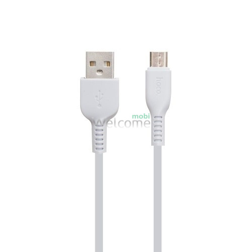 USB кабель HOCO X20 Flash microUSB 2.4A 3m white