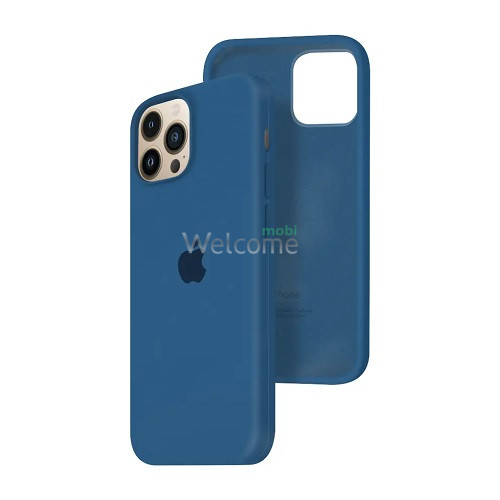 Silicone case for iPhone 13 Pro (36) cobalt blue (закрытый низ)