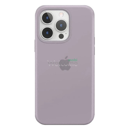 Silicone case for iPhone 13 Pro Max (28) lavender grey (закритий низ)