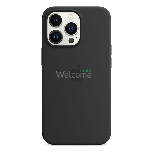 Silicone case for iPhone 13 Pro Max (18) black (закрытый низ)