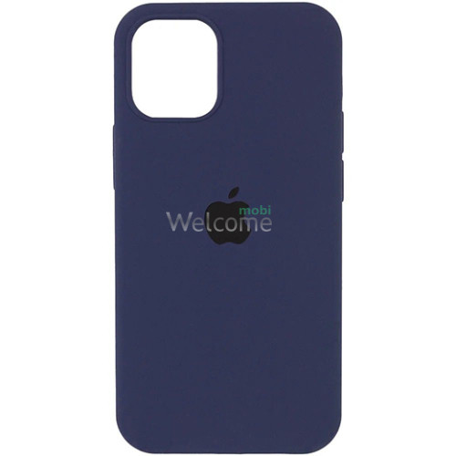 Silicone case for iPhone 13 Pro Max (46) midnight blue (закрытый низ)