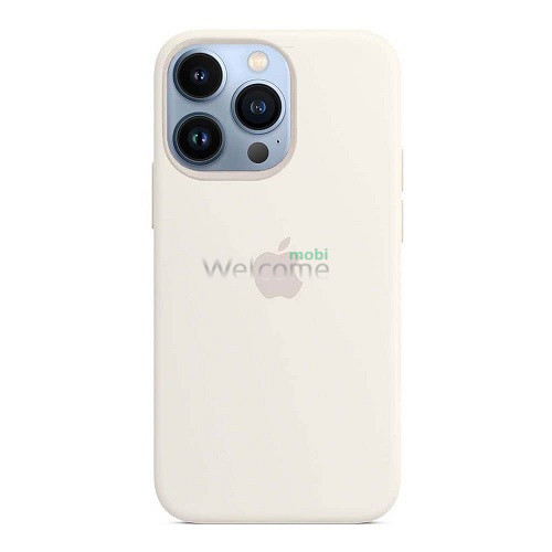 Silicone case for iPhone 13 Pro ( 9) white (закрытый низ)