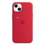 Silicone case for iPhone 13 (14) red (закрытый низ)