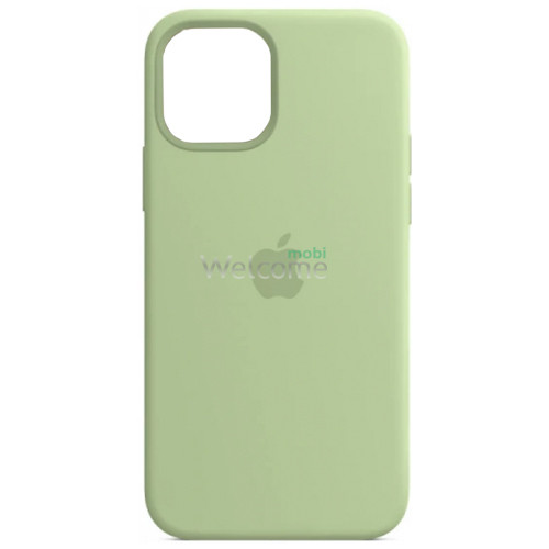 Silicone case for iPhone 13 Pro Max ( 1) mint (закрытый низ)