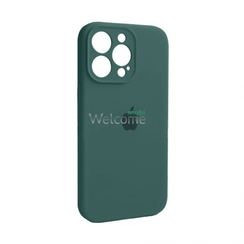 Silicone case for iPhone 13 Pro (55) pine green (закрытый низ)