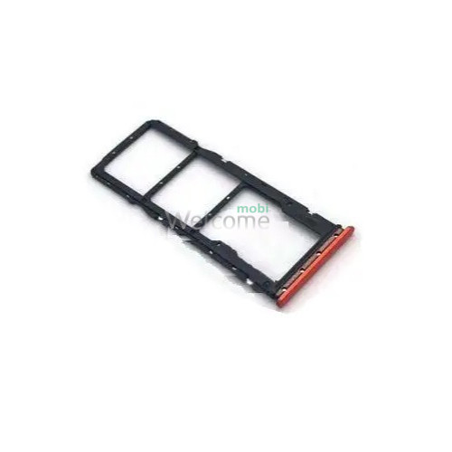 Держатель SIM-карты Xiaomi Redmi 9C,Poco C3 Sunrise Orange (оригинал)