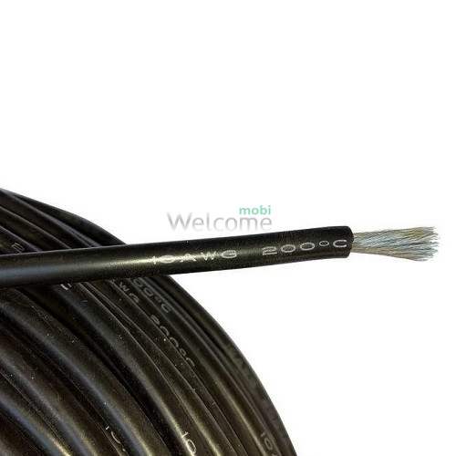 Силиконовый многожильный гибкий провод AWG 20 black (1 метр)