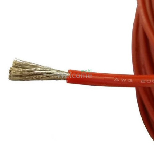 Силиконовый многожильный гибкий провод AWG 10 red (1 метр)