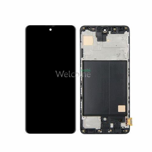 Дисплей Samsung SM-A515 Galaxy A51 (2020) в зборі з сенсором та рамкою black OLED