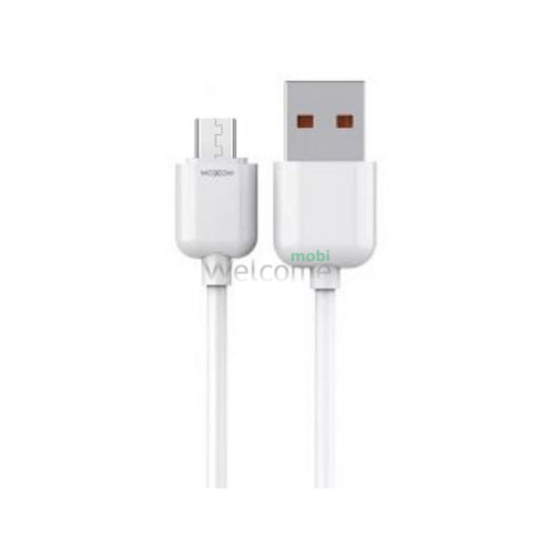 USB кабель microUSB MOXOM MX-CB98, 2.4A 2м білий