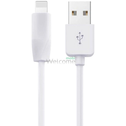 USB кабель HOCO X1 Rapid Lightning 2.4A 1m white (комплект 2 шт)