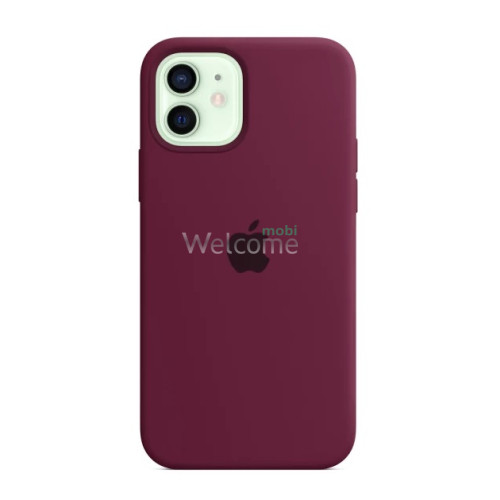 Silicone case for iPhone 11 (42) maroon (закрытый низ)