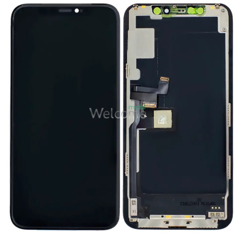 Дисплей iPhone 11 Pro в сборе с сенсором и рамкой black (Huaxing Soft OLED)