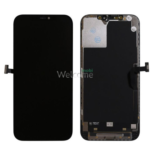 Дисплей iPhone 12 Pro Max в зборі з сенсором та рамкою black (оригінал завод)