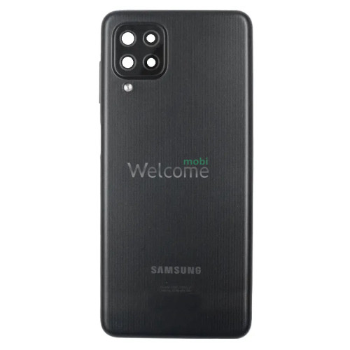Задня кришка Samsung M225 Galaxy M22 2021 black (зі склом камери)