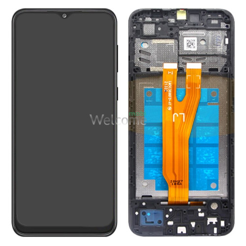 Дисплей Samsung SM-A032 Galaxy A03 Core (2021) в сборе с сенсором и рамкой black Original PRC