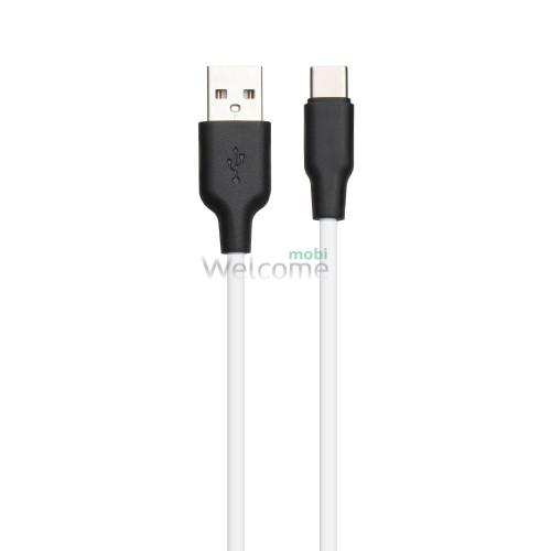 USB кабель HOCO X21 Plus Silicone Type-C 3A 2m black/white