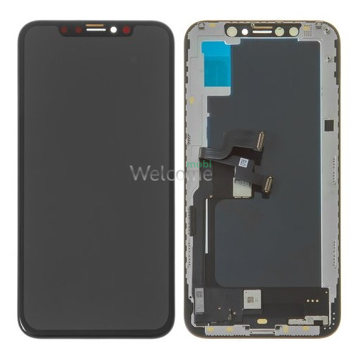 Дисплей iPhone XS в зборі з сенсором та рамкою black (JK in-cell TFT AAA+)