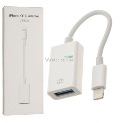 Переходник-OTG USB 3.0 to Lightning white