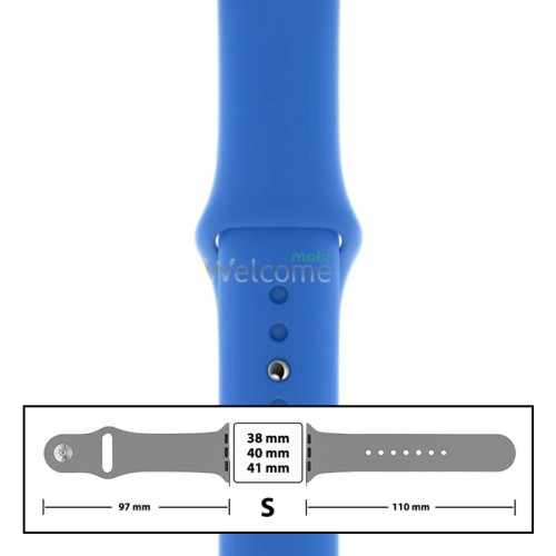 Ремінець силіконовий для Apple Watch 38/40/41 mm розмір S (03) Sky Blue
