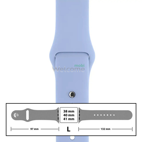 Ремінець силіконовий для Apple Watch 38/40/41 mm розмір L (05) Lilac Cream