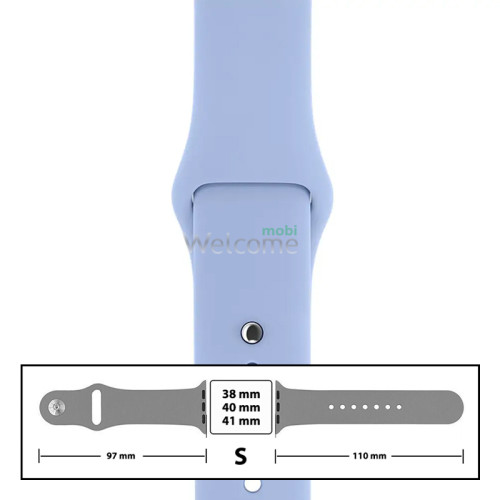 Ремінець силіконовий для Apple Watch 38/40/41 mm розмір S (05) Lilac Cream