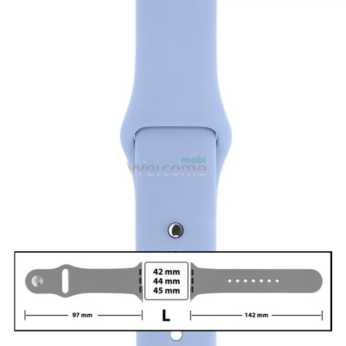 Ремінець силіконовий для Apple Watch 42/44/45 mm розмір L (05) Lilac Cream