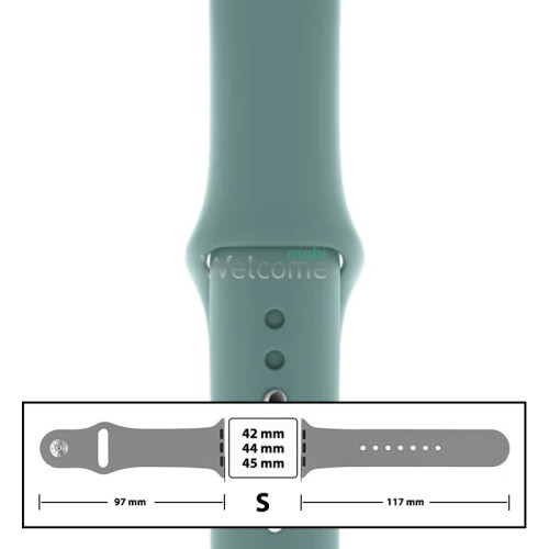Ремінець силіконовий для Apple Watch 42/44/45 mm розмір S (64) Cactus
