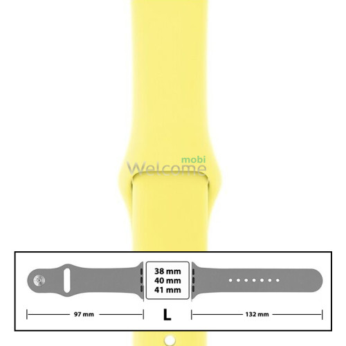 Ремешок силиконовый для Apple Watch 38,40,41 mm размер L (40) Lemonade