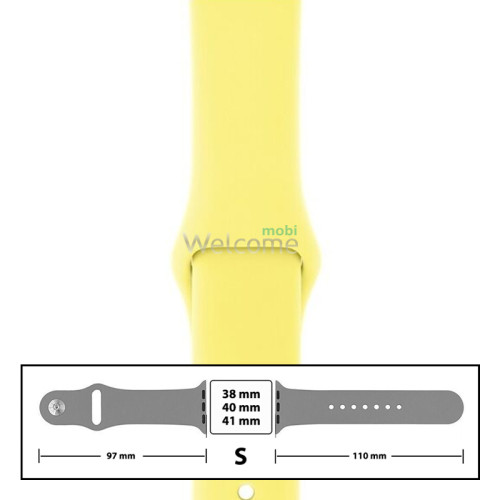 Ремешок силиконовый для Apple Watch 38,40,41 mm размер S (40) Lemonade
