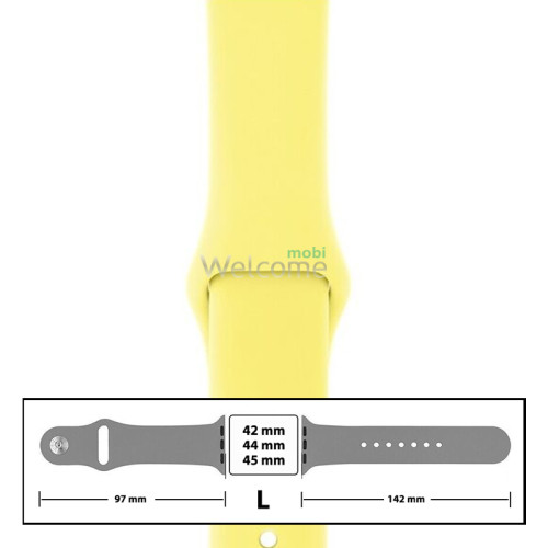 Ремінець силіконовий для Apple Watch 42/44/45 mm розмір L (40) Lemonade