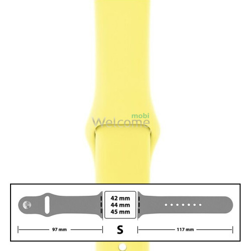 Ремінець силіконовий для Apple Watch 42/44/45 mm розмір S (40) Lemonade