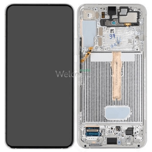 Дисплей Samsung SM-S906 Galaxy S22 Plus (2022) в сборе с сенсором и рамкой Phantom White service orig
