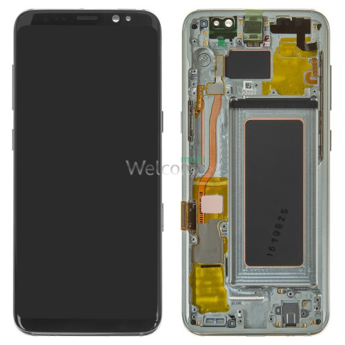 Дисплей Samsung SM-G950FD Galaxy S8 в сборе с сенсором и рамкой Orchid Gray (оригинал переклей)