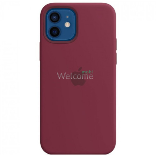 Silicone case for iPhone 12,12 Pro (56) wine red