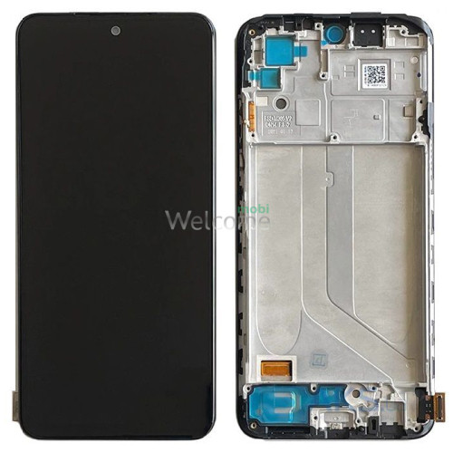 Дисплей Xiaomi Redmi Note 10 4G,Redmi Note 10s в сборе с сенсором и рамкой Onyx Gray OLED