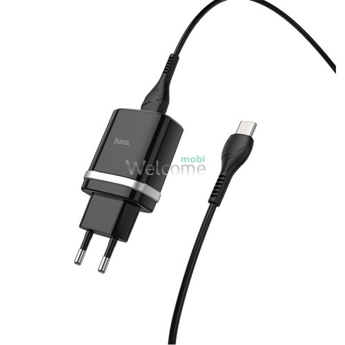 СЗУ HOCO C12Q Smart QC3.0 3A 18W 1USB + кабель Type-C black