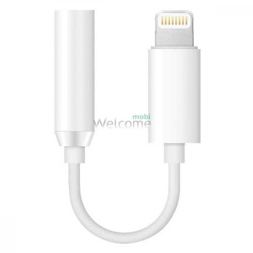 Адаптер Apple Lightning to 3.5mm Headphones, білий (оригінал, без лого)