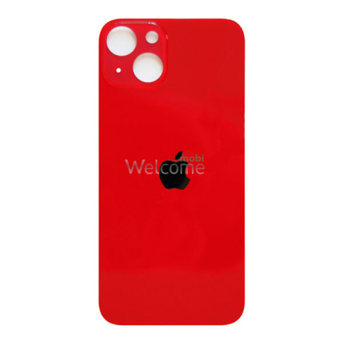 Задня кришка (скло) iPhone 13 red (big hole)