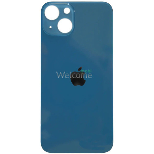 Задняя крышка (стекло) iPhone 13 mini blue (big hole)