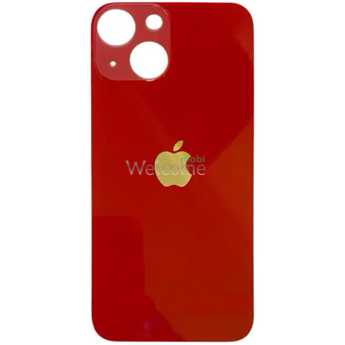 Задняя крышка (стекло) iPhone 13 mini red (big hole)