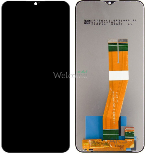 Дисплей Samsung SM-A037F Galaxy A03s (2021) в зборі з сенсором black Original PRC (жовтий шлейф) (160,5x72мм)