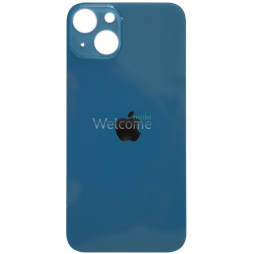 Задняя крышка (стекло) iPhone 13 blue (big hole)