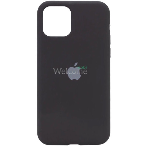 Silicone case for iPhone 11 Pro Max (18) black (закрытый низ)