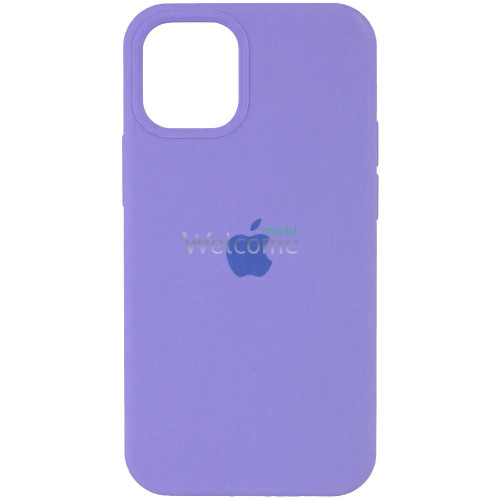 Silicone case for iPhone 12,12 Pro ( 5) lilac (закрытый низ)