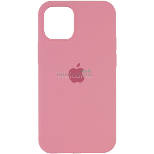 Silicone case for iPhone 14 ( 6) light pink (закритий низ)