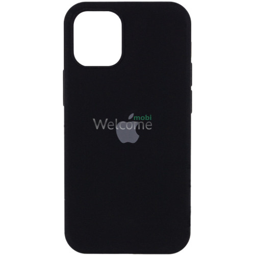 Silicone case for iPhone 14 (18) black (закрытый низ)