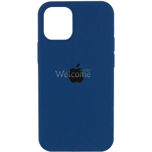 Silicone case for iPhone 14 Plus (20) navy blue (закритий низ)