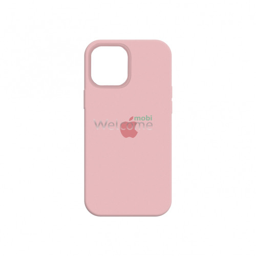 Silicone case for iPhone 12,12 Pro ( 6) light pink (закрытый низ)